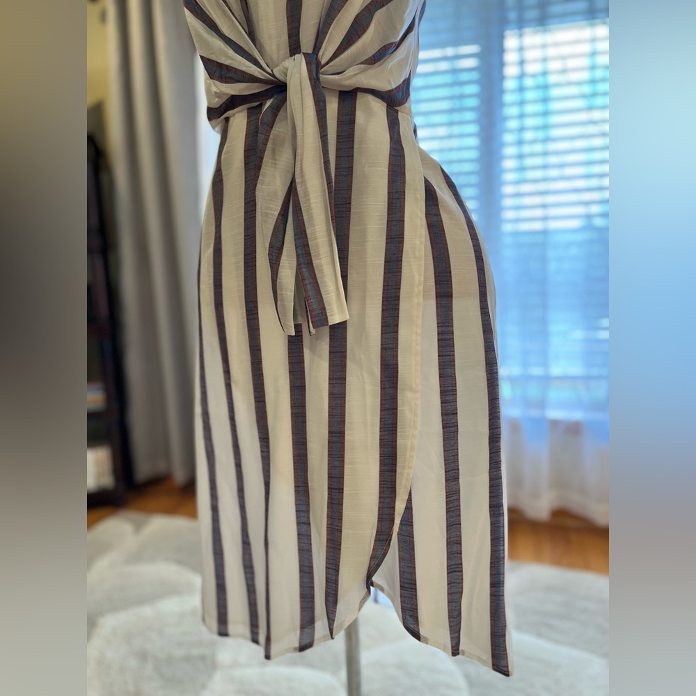NWT Banana Republic Factory summer dress, tie front, v-neck, size 8 - Picture 15 of 17